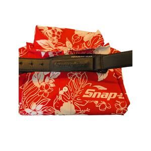 Snap On Hawaiian Shirt & Belt Bundle Mens Large